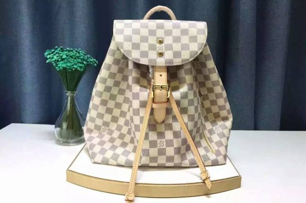 Replica Louis Vuitton N41578 Damier Azur Canvas Sperone Backpack