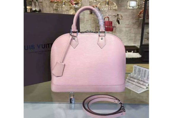 Replica Louis Vuitton M40302 Alma PM Epi Leather Bags Rose Ballerine