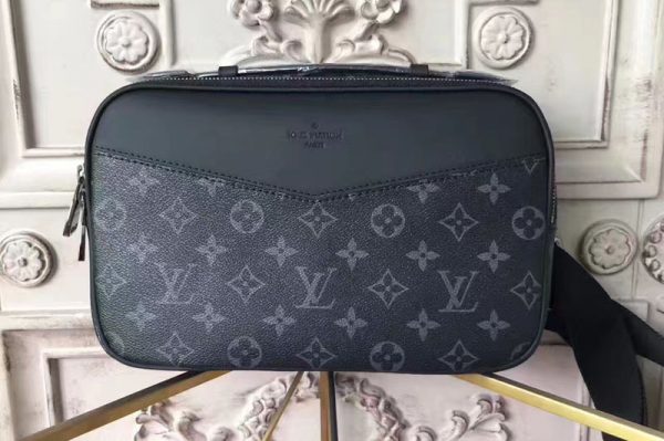 Replica Louis Vuitton M42906 Monogram Eclipse Canvas Bumbag Bags