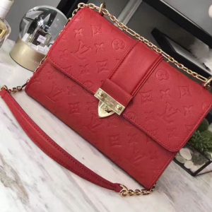 Replica Louis Vuitton M43394 Monogram Empreinte Saint Sulpice PM Bag Red