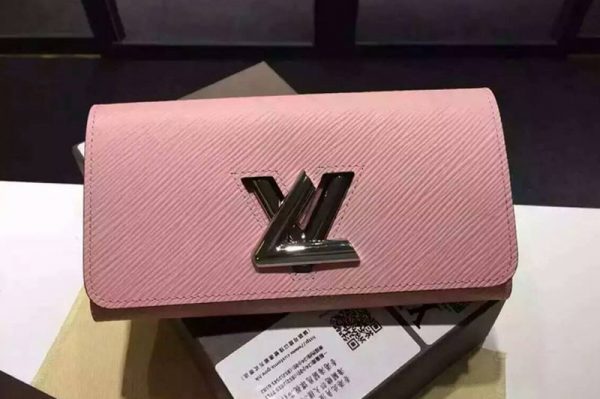 Replica Louis Vuitton M6117N Epi Leather Twist Wallet Pink