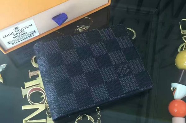 Replica Louis Vuitton N62663 Damier Graphite Canvas Multiple Wallet