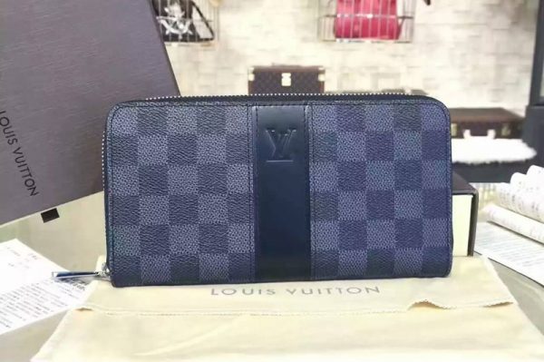 Replica Louis Vuitton N63079 Damier Graphite Zippy Wallet