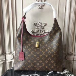 Replica Louis Vuitton M43547 Flower Hobo Monogram Canvas Bags Bordeaux