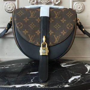 Replica Louis Vuitton M43590 Chantilly Lock Monogram Canvas Bags Black