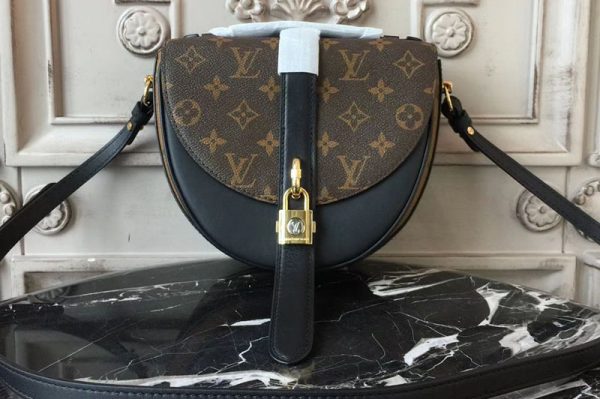 Replica Louis Vuitton M43590 Chantilly Lock Monogram Canvas Bags Black