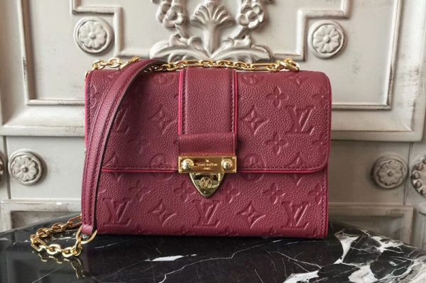 Replica Louis Vuitton M44241 Saint Sulpice BB Monogram Empreinte Bags Raisin