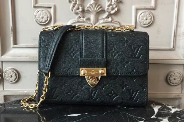 Replica Louis Vuitton M44242 Saint Sulpice BB Monogram Empreinte Bags Black