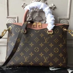 Replica Louis Vuitton M44265 Pallas BB Monogram Canvas Bags Pink