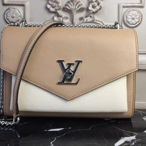 Replica Louis Vuitton M51424 Mylockme BB Lockme Calf Leather Bags White/Cream