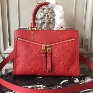 Replica Louis Vuitton M54193 Sully PM Monogram Empreinte Leather Bags Red