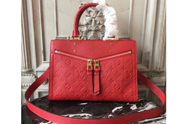 Replica Louis Vuitton M54193 Sully PM Monogram Empreinte Leather Bags Red