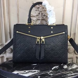 Replica Louis Vuitton M54196 Sully PM Monogram Empreinte Leather Bags Black