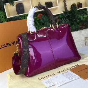 Replica Louis Vuitton M54640 Tote Miroir Patent Leather Bags Wine