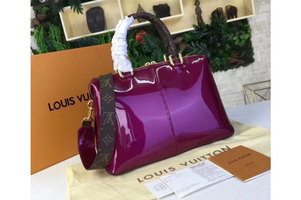 Replica Louis Vuitton M54640 Tote Miroir Patent Leather Bags Wine