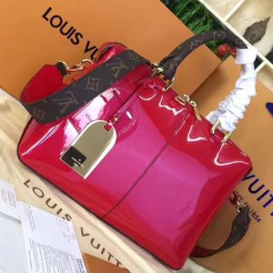 Replica Louis Vuitton M54640 Tote Miroir Patent Leather Bags Red