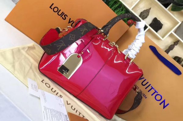 Replica Louis Vuitton M54640 Tote Miroir Patent Leather Bags Red