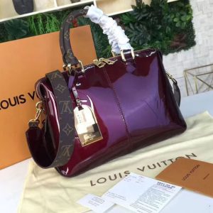 Replica Louis Vuitton M54640 Tote Miroir Patent Leather Bags Purple