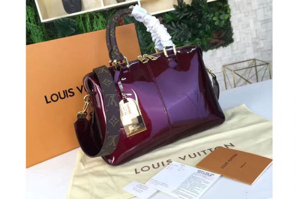 Replica Louis Vuitton M54640 Tote Miroir Patent Leather Bags Purple