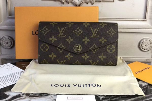 Replica Louis Vuitton M62234 Monogram Canvas Sarah Wallet Fuchsia