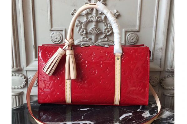 Replica Louis Vuitton M96052 Neo Triangle Monogram Vernis Bags Red