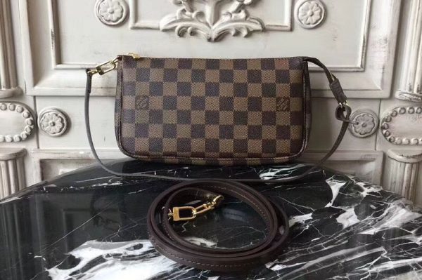 Replica Louis Vuitton N41206 Pochette Accessoires Damier Ebene Canvas Bags