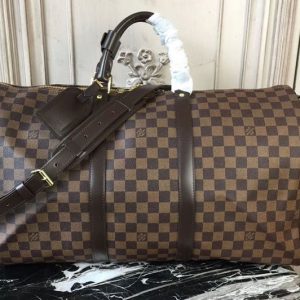 Replica Louis Vuitton N41427 Keepall Bandouliere 50 Damier Ebene Canvas Travel Bags