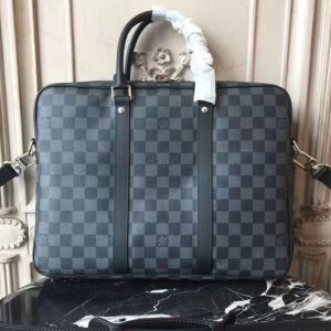 Replica Louis Vuitton N41478 Porte-documents Voyage PM Damier Graphite Canvas Bags