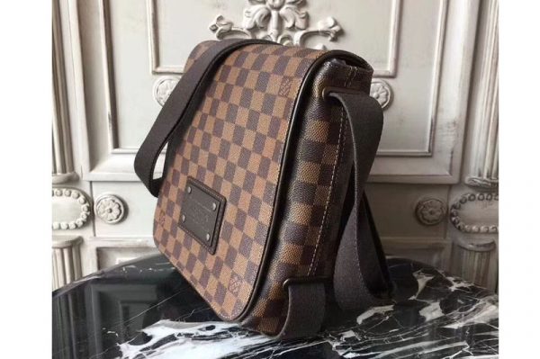 Replica Louis Vuitton N51210 Damier Ebene Canvas Brooklyn PM Bags