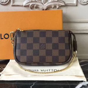 Replica Louis Vuitton N58009 Mini Pochette Accessoires Damier Ebene Canvas