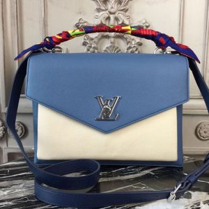 Replica Louis Vuitton M51415 MyLockme Soft calfskin Bags Bleu Jean