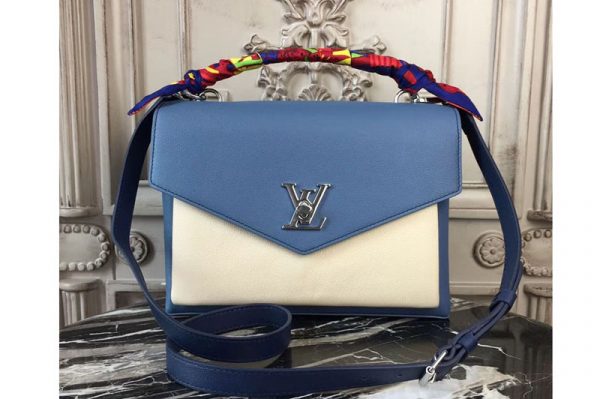 Replica Louis Vuitton M51415 MyLockme Soft calfskin Bags Bleu Jean