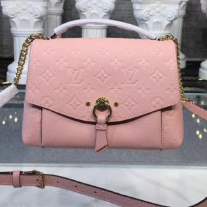 Replica Louis Vuitton M43674 LV Blanche BB Bags Monogram Empreinte Leather Pink