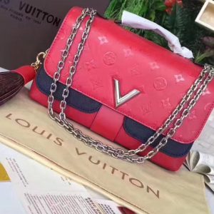 Replica Louis Vuitton M42901 LV Very Chain Bag Leather Red