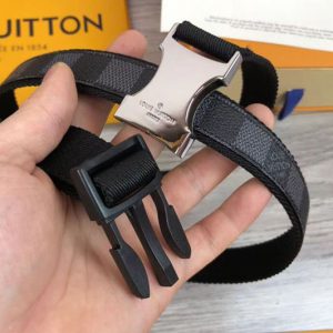 Replica Louis Vuitton M0017S LV On The Go 30mm Damier Graphite Canvas Womens Belts