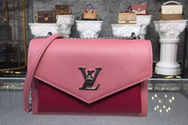 Replica Louis Vuitton M51492 LV Mylockme BB Bags Soft Calfskin Rosy/Pink