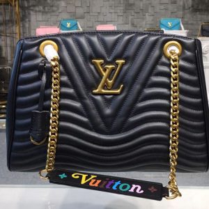 Replica Louis Vuitton M51496 LV New Wave Chain Tote Bags Black