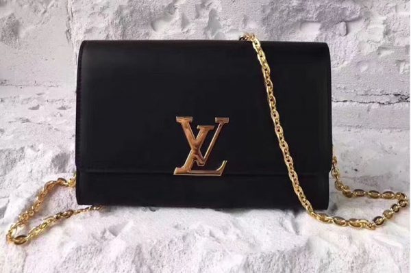 Replica Louis Vuitton M51631 LV Louise Chain GM Bags Autres Cuirs Black