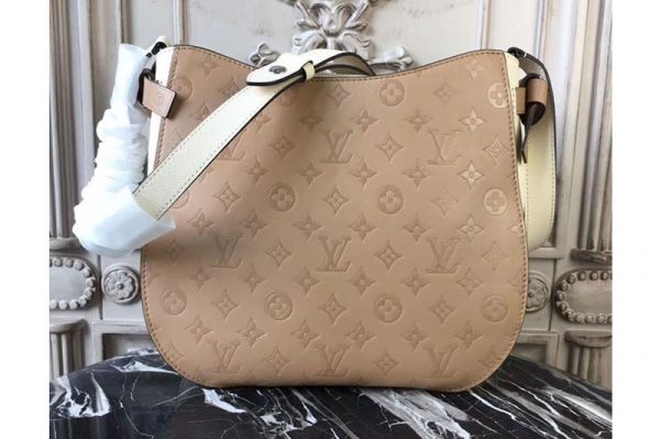 Replica Louis Vuitton M53347 LV Very Hobo Leather Bags Beige