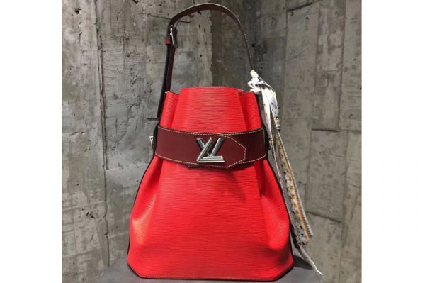 Replica Louis Vuitton M55188 Epi Leather Bucket Bag Red