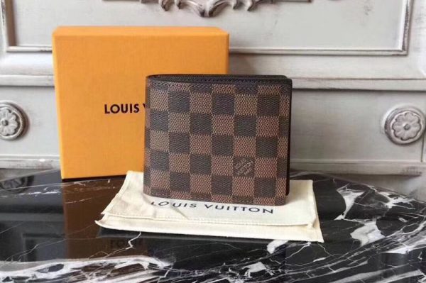 Replica Louis Vuitton N60053 Damier Ebene Canvas Amerigo Wallet