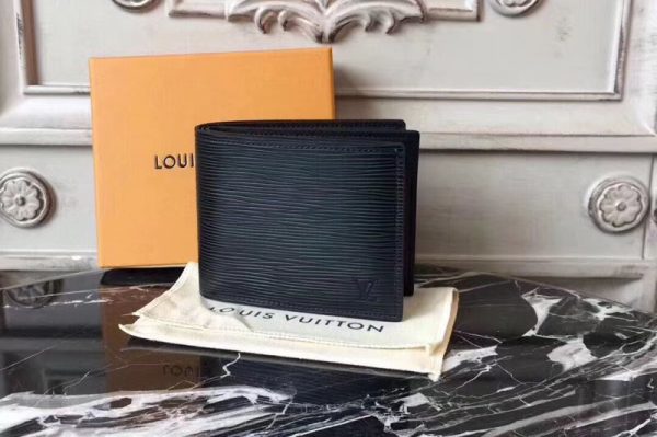 Replica Louis Vuitton M60053 Epi Leather Amerigo Wallet Black