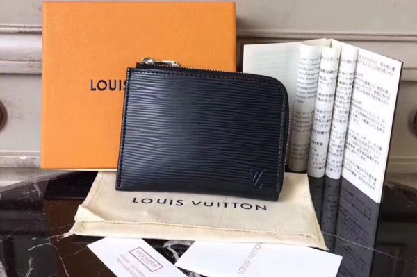 Replica Louis Vuitton M61808 Coin Purse Epi Leather Black