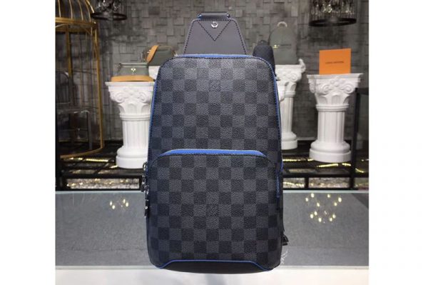 Replica Louis Vuitton N40008 LV Avenue Sling Bag Damier Graphite Canvas