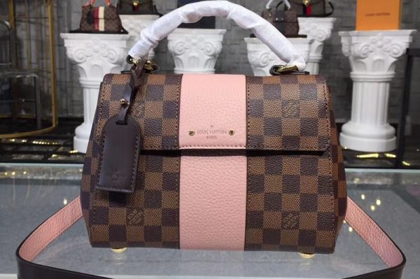 Replica Louis Vuitton N41071 LV Bond Street BB Bags Damier Ebene Canvas Pink