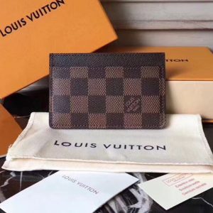 Replica Louis Vuitton N61722 LV Card Holder Damier Ebene Canvas