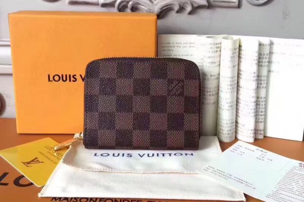 Replica Louis Vuitton N63070 Zippy Coin Purse Damier Ebene Canvas