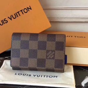 Replica Louis Vuitton N63338 Enveloppe Carte de Visite Wallets Damier Ebene Canvas