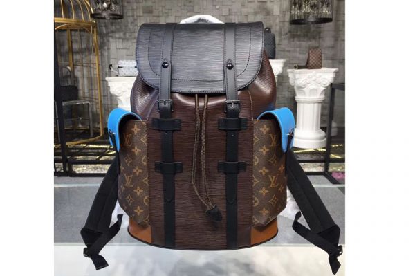 Replica Louis Vuitton M51458 LV Christopher PM Backpack Epi Leather With Monogram Canvas