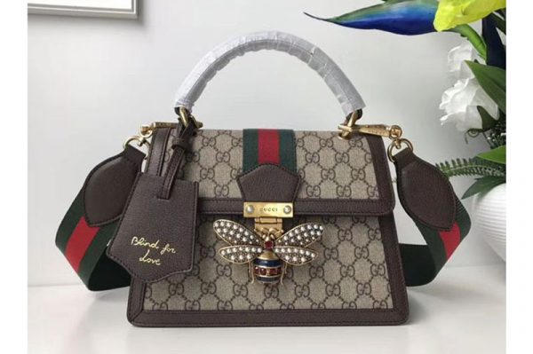 Replica Gucci Queen Margaret GG Small Top Handle Bag Coffee 476541